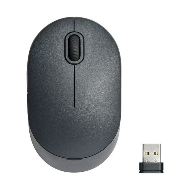 onn. Wireless Computer Mouse with Nano Receiver, 1600 DPI, Windows and Mac Compatible, USB Receiver, Gray